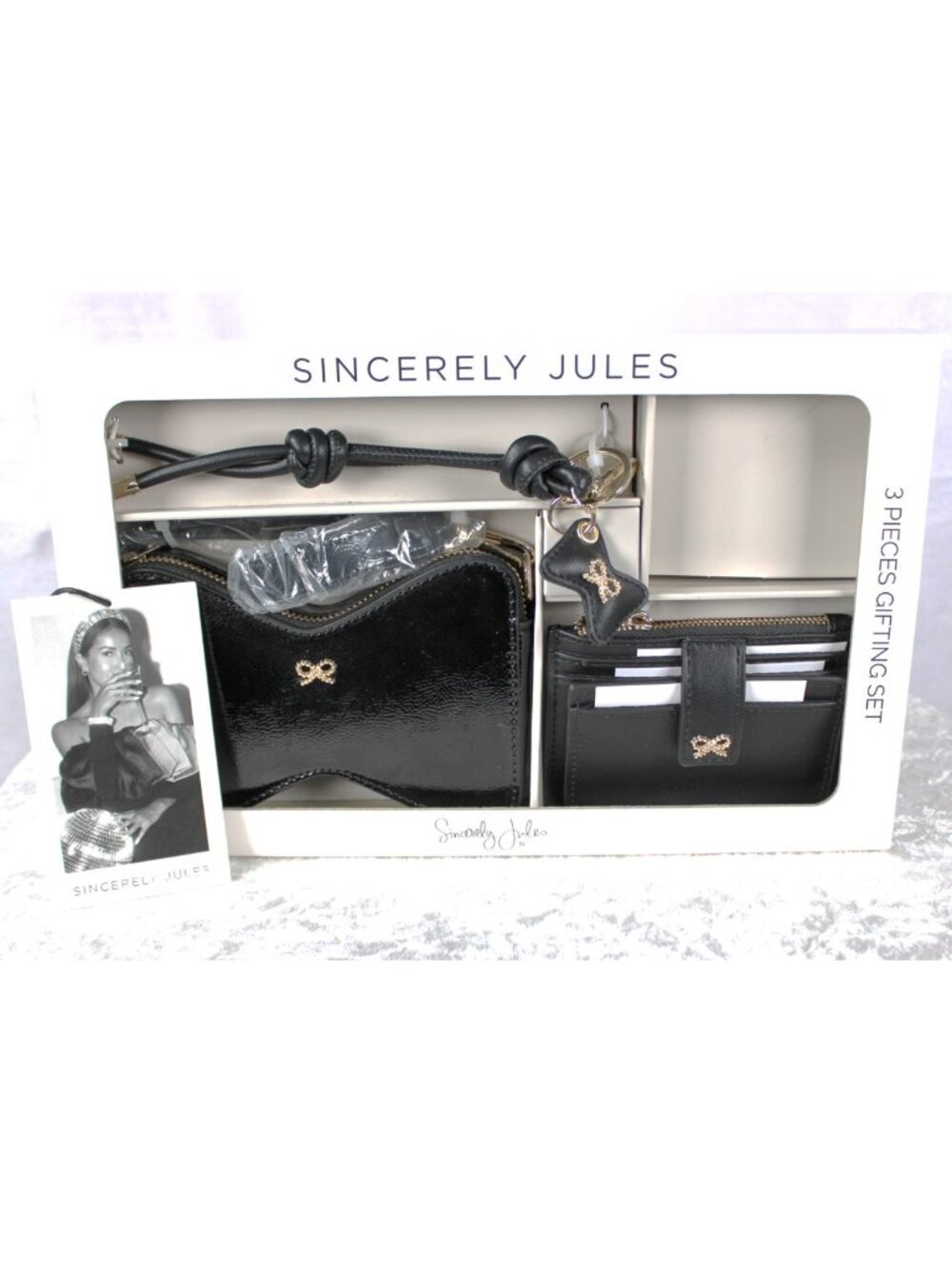 Sincerely Jules 3-Piece Gift Set Bow-Shaped Crossbody Purse, Card Wallet & Purse - Picture 2 of 6